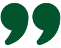 Green quotation marks on black background