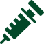 Green syringe silhouette illustration